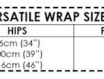 The Versatile Wrap size guide