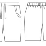 Essential Shorts line drawings