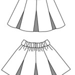 Milkshake Skirt line drawings