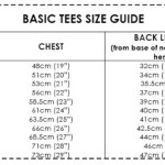 Basic Tees size guide