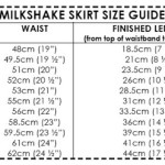 Milkshake Skirt size guide