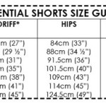 Essential Shorts size guide
