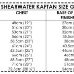 Mini Shearwater Kaftan size guide
